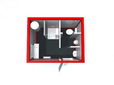 MS 10 sanitaircontainer, 3D-weergave